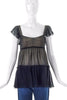 D&G by Dolce & Gabbana Black Chiffon Baby Doll Top - BOUTIQUE PURCHASE PRICE