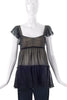 D&G by Dolce & Gabbana Black Chiffon Baby Doll Top - BOUTIQUE PURCHASE PRICE