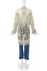 Fiorucci Cream Floral Oversized Crochet Cardigan with Fringe - BOUTIQUE PURCHASE PRICE