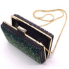 Lanvin Minaudière Clutch with Ombré Green Graduating Crystals
