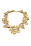 Yves Saint Laurent Gold and Diamond Leaf Statement Necklace - BOUTIQUE PURCHASE PRICE