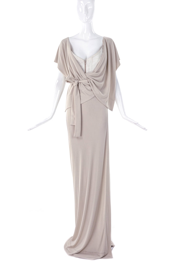 Vivienne Westwood Ivory Drape Wrap Dress Gown with Corset Detail