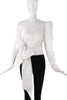 Alexandre Vauthier One Shoulder White Wrap Top with Bow and a Puff Sleeve SS2017 - BOUTIQUE PURCHASE PRICE