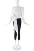 Alexandre Vauthier One Shoulder White Wrap Top with Bow and a Puff Sleeve SS2017 - BOUTIQUE PURCHASE PRICE