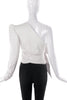 Alexandre Vauthier One Shoulder White Wrap Top with Bow and a Puff Sleeve SS2017 - BOUTIQUE PURCHASE PRICE