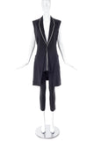 Balenciaga by Nicolas Ghesquière Black Vest with White Piping Spring 2007
