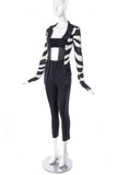 Ann Demeulemeester Black and White Loose Knit Cardigan - BOUTIQUE PURCHASE PRICE