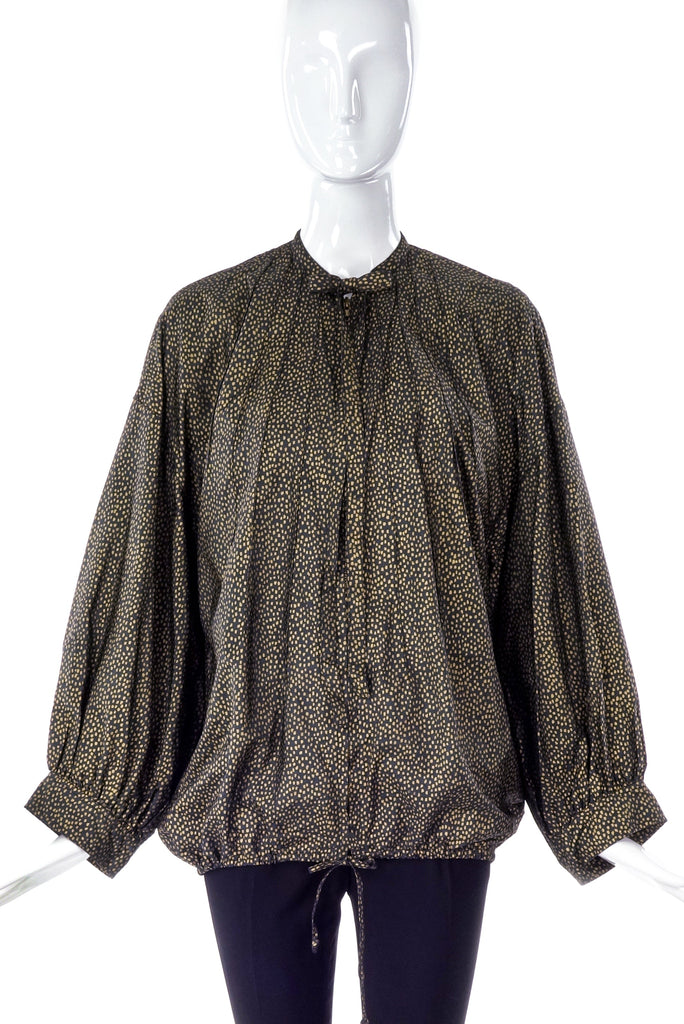 Saint Laurent Gold Speckled Rain Coat Blouson Jacket - Spring Summer 1981 Prêt-à-porter collection - BOUTIQUE PURCHASE PRICE
