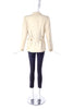 Saint Laurent Creme Pea Coat Blazer with Sphere Gold Buttons - BOUTIQUE PURCHASE PRICE