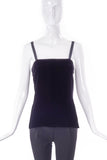 Yves Saint Laurent Luxurious Black Velvet & Satin Camisole