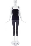 Yves Saint Laurent Luxurious Black Velvet & Satin Camisole