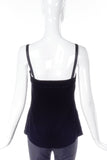 Yves Saint Laurent Luxurious Black Velvet & Satin Camisole