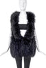 Sonia Rykiel Black Marabou Plume Feather Vest - BOUTIQUE PURCHASE PRICE