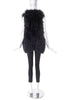 Sonia Rykiel Black Marabou Plume Feather Vest - BOUTIQUE PURCHASE PRICE