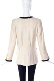 Chanel Ivory and Black Tweed Jacket - BOUTIQUE PURCHASE PRICE