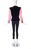 Saint Laurent Rive Gauche Pink, Black and White Satin Colorblock Jacket 1988 - BOUTIQUE PURCHASE PRICE
