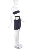 Ann Demeulemeester Black Side Drop Ruched Skirt - BOUTIQUE PURCHASE PRICE