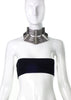 Lanvin Dedale Silver Crystal Art Deco Choker Necklace Runway Spring Summer 2013