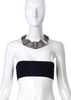 Lanvin Dedale Silver Crystal Art Deco Collar Necklace Runway Spring Summer 2013