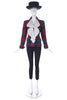 Vivienne Westwood White Ruffle Bow Front "Pirate" Blouse with a Saint Laurent Rive Gauche Tartan Fitted Jacket