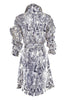 John Galliano White & Black Print Rain Coat