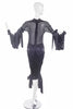 Yves Saint Laurent by Tom Ford "Pirate" Black Chiffon Tie Blouse and Black Velvet Crop Pants