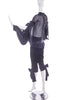 Yves Saint Laurent by Tom Ford "Pirate" Black Chiffon Tie Blouse and Black Velvet Crop Pants
