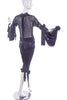 Yves Saint Laurent by Tom Ford "Pirate" Black Chiffon Tie Blouse and Black Velvet Crop Pants