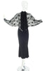 Ted Lapidus Black Crepe Satin and Chantilly Lace Paris Couture Dress