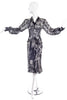 John Galliano Black & White Chiffon Dress FW2003 "Joan Crawford" Collection