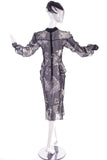 John Galliano Black & White Chiffon Dress FW2003 "Joan Crawford" Collection