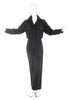 Yves Saint Laurent Rive Gauche Grey Flannel Wool Jumpsuit - BOUTIQUE PURCHASE PRICE