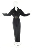 Yves Saint Laurent Rive Gauche Grey Flannel Wool Jumpsuit - BOUTIQUE PURCHASE PRICE
