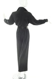 Yves Saint Laurent Rive Gauche Grey Flannel Wool Jumpsuit - BOUTIQUE PURCHASE PRICE