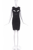 Marius Schwab Black Nylon Cut Out Dress