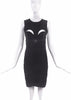 Marius Schwab Black Nylon Cut Out Dress