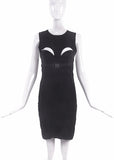 Marius Schwab Black Nylon Cut Out Dress