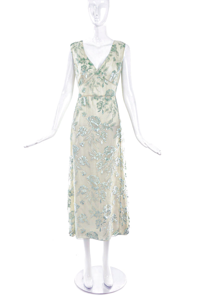 Rochas Velvet Burn Out Iridescent Flower Dress SS2014 - BOUTIQUE PURCHASE PRICE