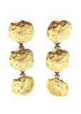 Sonia Rykiel Gold Chic Massive Gold Hammered Earrings #