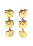 Sonia Rykiel Gold Chic Massive Gold Hammered Earrings #