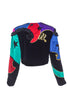 Louis Féraud Multi Color Patchwork Jacket with Star Beading