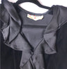 Saint Laurent Black Velvet "Catherine Deneuve" Dress with Silk Ruffle Neck - BOUTIQUE PURCHASE PRICE