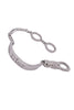 Christian Dior by John Galliano Silver Metal Crystal Pavé Safety Lobster Clasp Chain Logo Bracelet Spring 2003