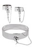 Dolce Gabbana Silver Metal Padlock Logo Belt and Set of 2 Bracelets Fall 2007