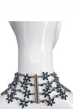 Balenciaga Blue Floral Crystal Multi Strand Necklace Fall 2008 by Nicolas Ghesquière