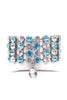 Fausto Puglisi Aquamarine Blue and Crystal Diamond Bracelet / Choker