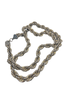Vintage Silver Gold Sterling Heavy French Twist Long Chain Necklace
