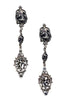 Jean Paul Gaultier Silver Gun Metal Skull Angel Earrings 90's