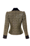 Givenchy Nouvelle Gold Zig Zag Velvet "Ziggy Stardust" Jacket