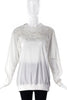 Givenchy White Cotton Sweat Shirt with Lace Appliqués -  BOUTIQUE PURCHASE PRICE